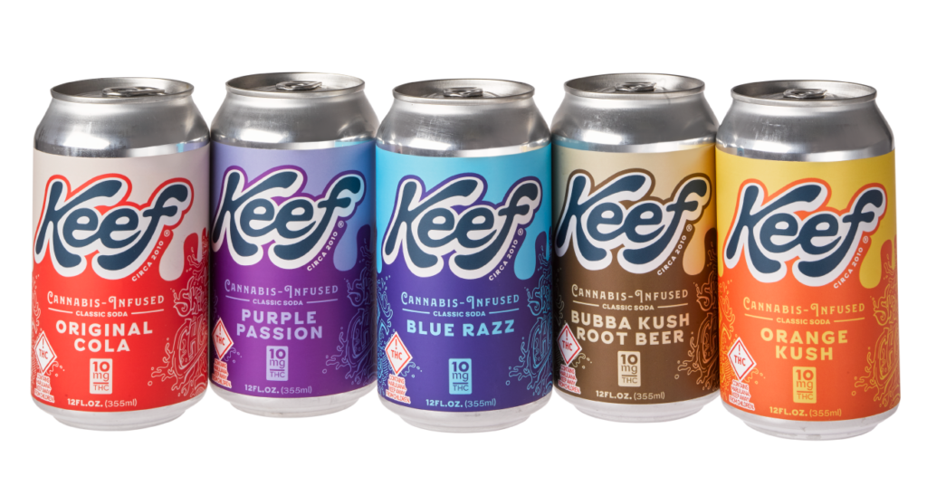 Keef Brands' cannabis beverage - sodas