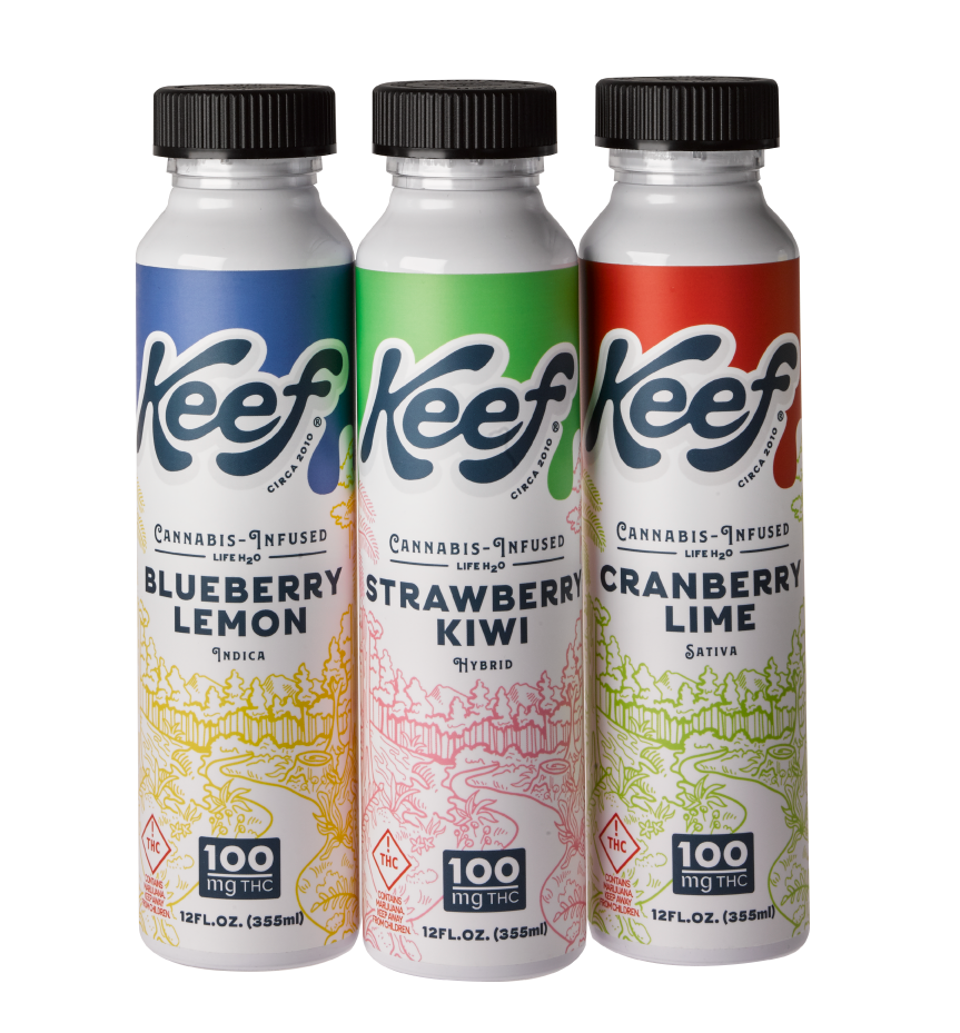 Keef Brands' cannabis beverage - water